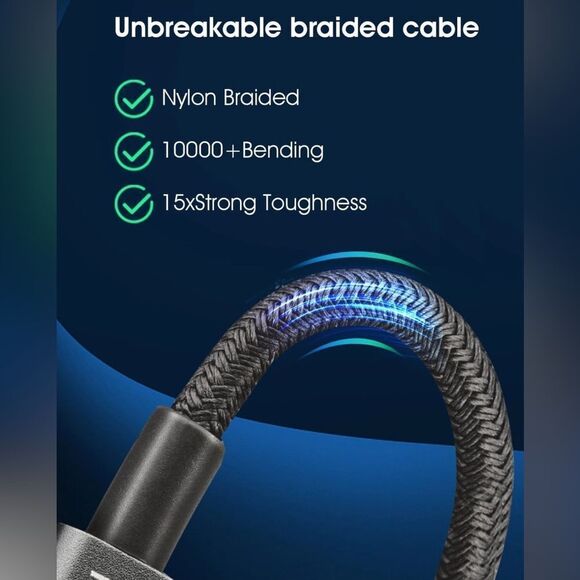 USB C to USB C Cable, 100W 5A Super Fast Charging Cables 2 Pack (5ft and 6.5ft) - Picture 5 of 6